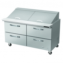 Bue Air Sandwich Prep Table, Two Section Mega Top
