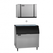 Ice-O-Matic Ice Machines, 600 lb Full Cube Ice Maker With Bin - 854 lb Storage, Air Cooled, 208-230v 1ph, CIM0636FA B110PS - Chef's Deal