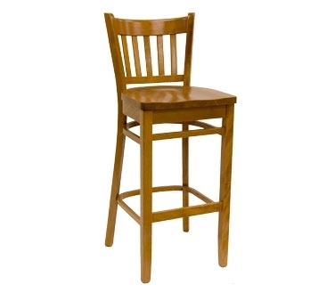 Bar Stool ATS Furniture 900-BS-VS Bar Stool with 5-Slat Back and Veneer Seat - Chef's Deal
