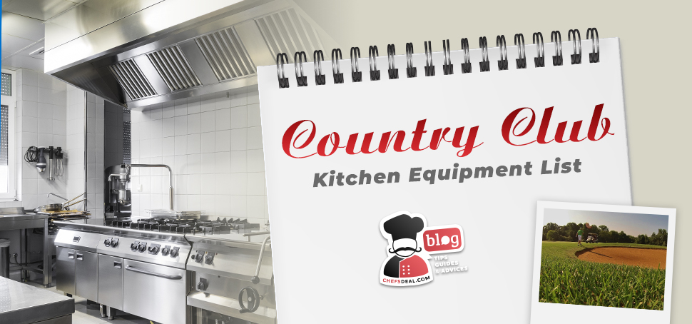 country club kitchen equipment list