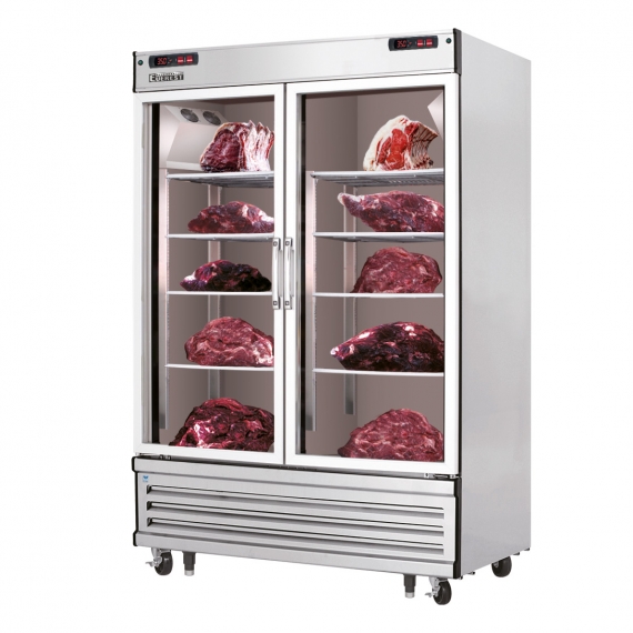 Everest EDA2 54" Two Section Meat Aging & Thawing Cabinet, 50.0 cu. ft.- Chef's Deal