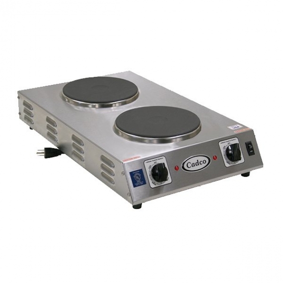 Cadco CDR-2CFB Electric Countertop Hotplate- Chef's Deal