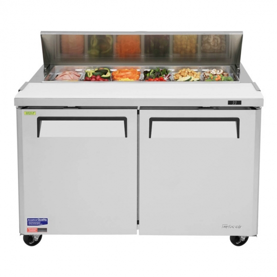 Turbo Air MST-48-N 48inch Two Section Sandwich - Salad Prep Table, - Chef's Deal