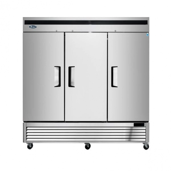 Atosa USA MBF8508GR 81 inch 3 Solid Door Reach-In Refrigerator, Bottom Mount, 67.99 cu. ft.- A Quick Guide to ENERGY STAR Refrigerators - Chef's Deal 