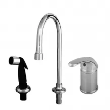 T&S Brass B-2744 Commercial Kitchen Faucet With Pull-Out Spray Nozzle - An All-Inclusive Guide to Buying Commercial Kitchen Faucets - Chef's deal