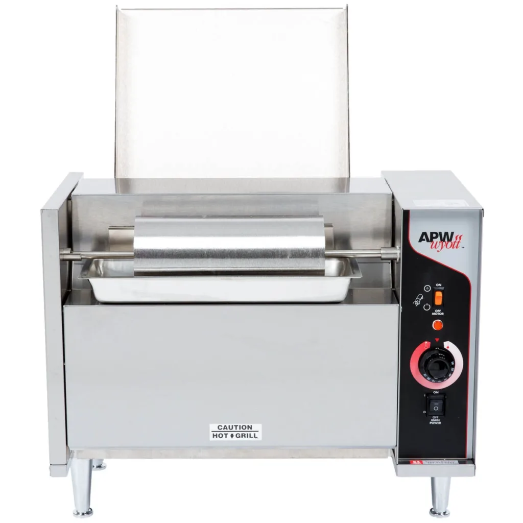 APW Wyott M-95-3 Countertop Bun Grill Conveyor Toaster, 1300 Bun Halves/Hour-Chef's Deal