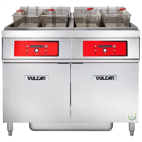 Vulcan 2ER85DF Electric Floor Fryer with Digital Controls and Built-In Filter