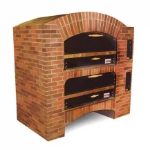 Marsal MB-60 STACKED Brick Lined Gas Double Deck Pizza Oven, Two 36" x 60" Baking Chamber
