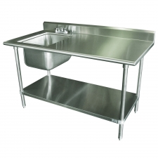 Advance Tabco Stainless Steel Work Table With Sink
