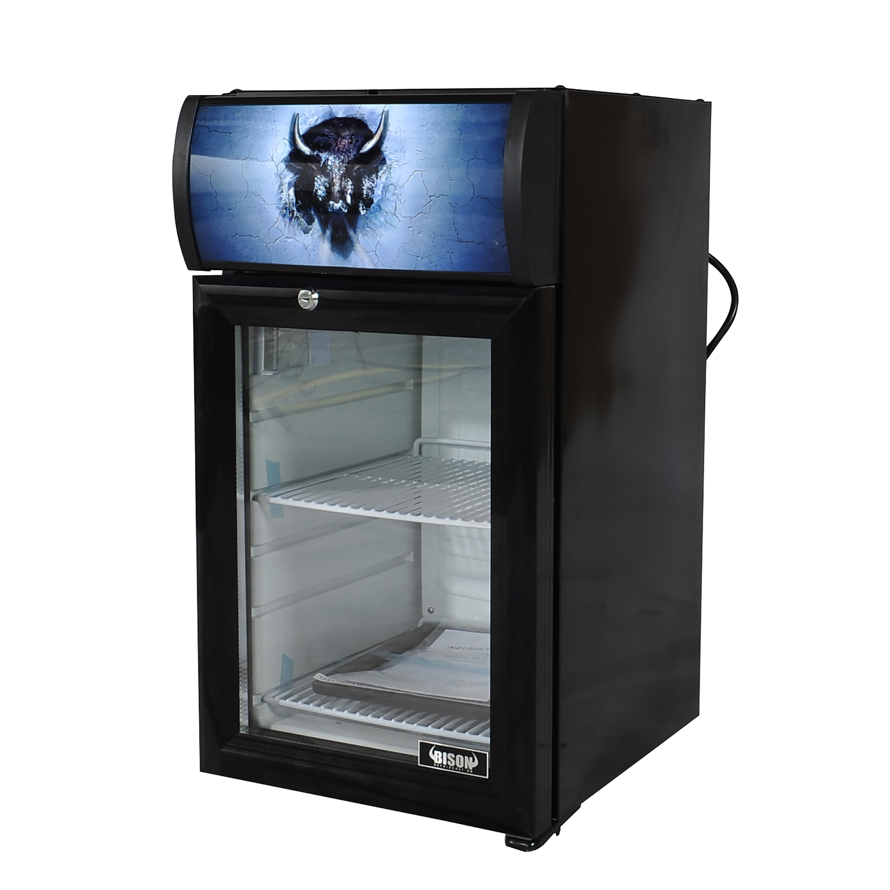 Bison Refrig Countertop Glass Door Refrigerators