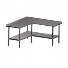 John Boos Stainless Steel L Shaped Work Tables