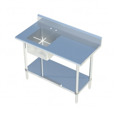 Sapphire Manufacturing Stainless Steel Work Table With Sink