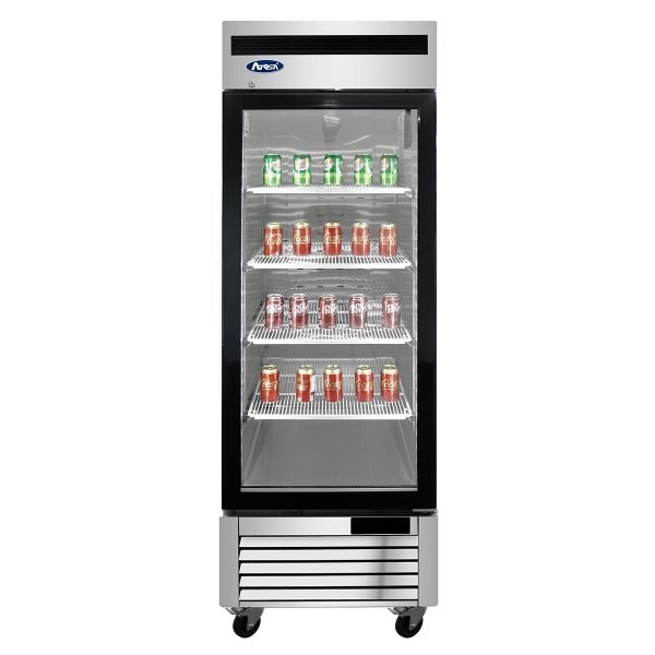 Atosa USA MCF8705GR 27" One Section Merchandiser Refrigerator with Glass Door, 19.1 cu. ft.