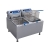 Globe PF32E Split Pot Countertop Electric Fryer w/ 2 Baskets, 32-Lb. Capacity, 208/240V - Open box