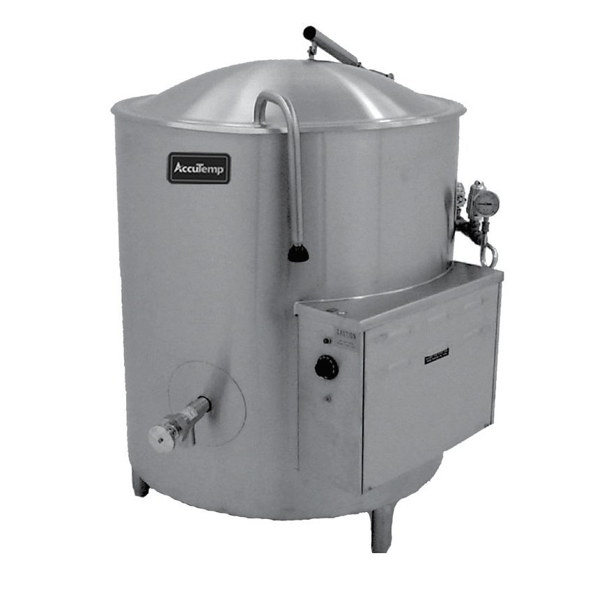 AccuTemp ALHEC-40 2/3 Jacket Stationary Electric Kettle w/ 40 Gallon Capacity, Floor Mounted, Stainless Steel Construction