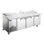 Adcraft GRPZ-3D 92“ Three Section Refrigerated Pizza Prep Table, 24 cu. ft.