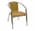ATS Furniture 56 Aluminum Indoor Arm Chair with Synthetic Bamboo Natural Finish Back And Seat