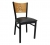 ATS Furniture 72 Indoor Side Chair with Solid Wood Back and Upholstered Seat, Black