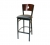 ATS Furniture 77A-BS Bar Stool with Wood Back and Upholstered Seat, Black
