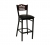 ATS Furniture 77B-BS Bar Stool with Wood Back and Upholstered Seat, Black