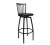 ATS Furniture 87-BSS Swivel Bar Stool with Slat Back and Upholstered Seat, Black