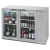 Beverage Air BB48HC-1-FG-S 48“ 2 Section Black Back Bar Cooler with Glass Door