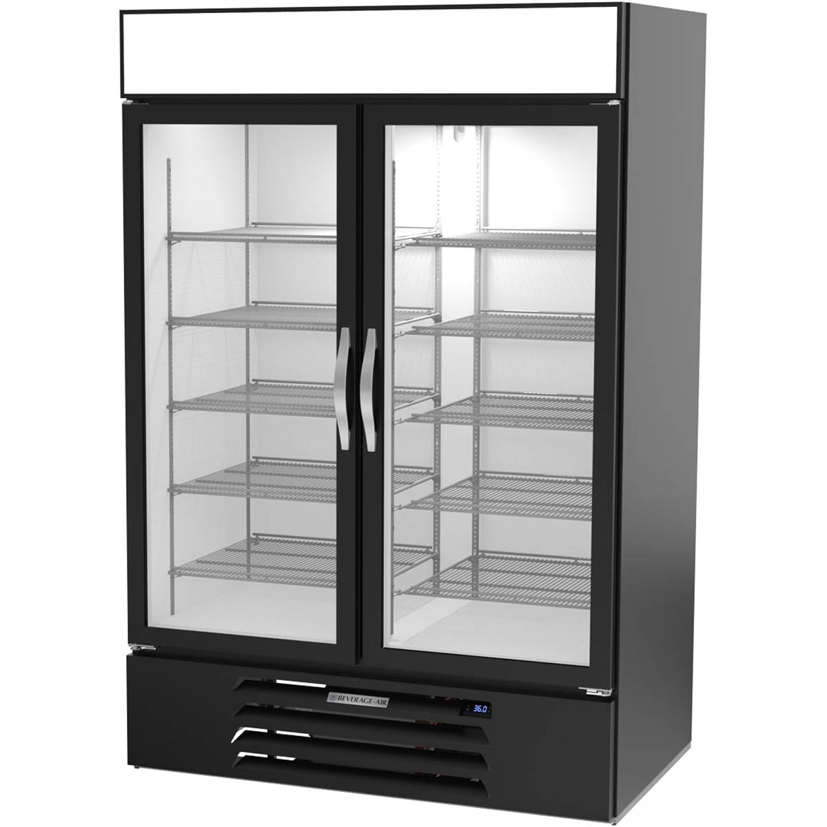 Beverage Air MMR49HC-1-B 52“ Black Refrigerated Glass Door Merchandiser