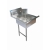 BK Resources BKSDT6-26-L-SS Straight Soiled Dishtable w/ Left Table, Pre-Rinse Sink, 10