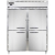 Continental Refrigerator D2RENSSHD 57“ Reach-In Refrigerator w/ 2 Sections, 4 Solid Half-Doors
