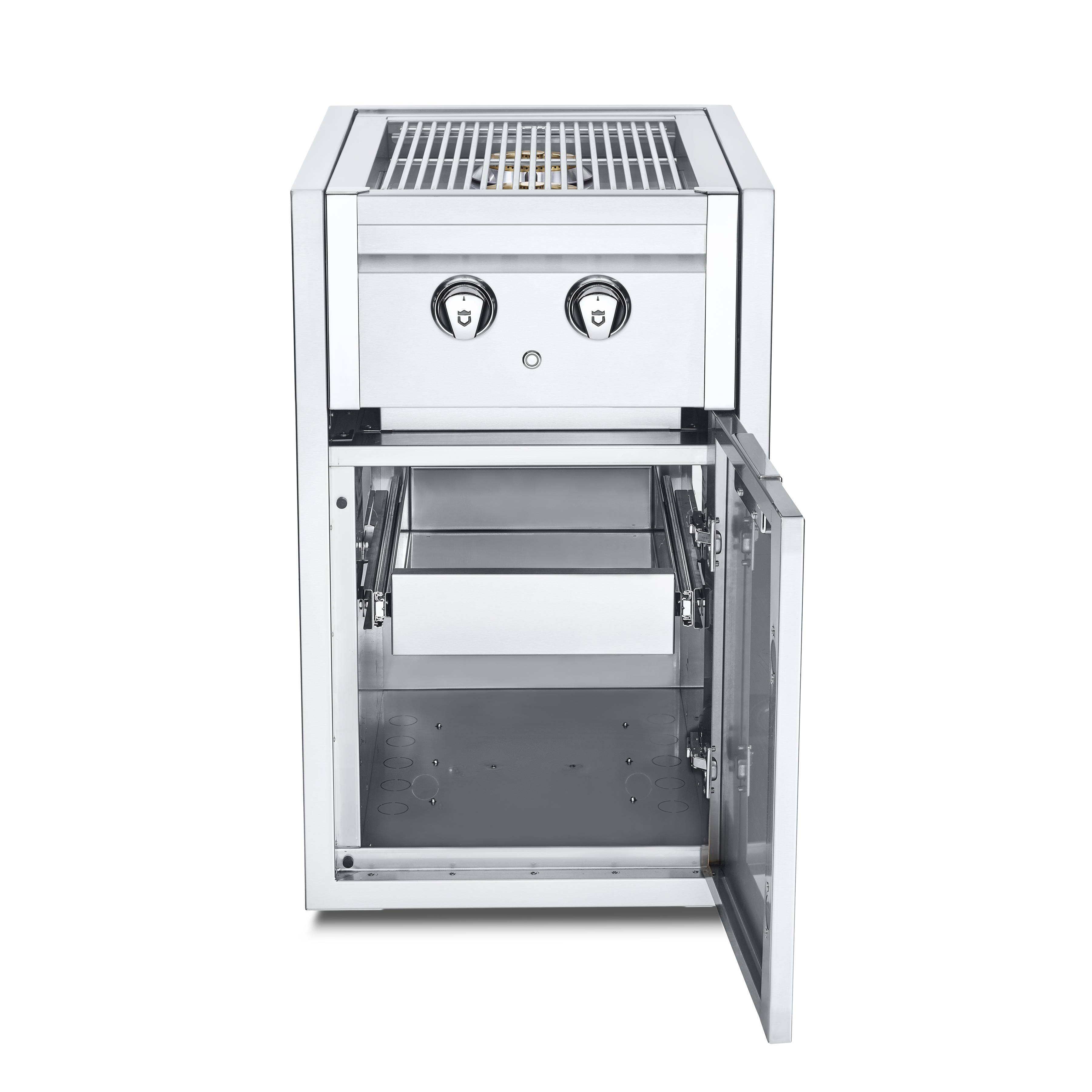 Crown Verity IBISC-SB-1D Infinite Series Small Cabinet with Built-In Dual Side Burner & Single Drawer