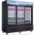 Dukers Appliance Co DSM-68SR 78“ Black Sliding Glass Door Merchandiser Refrigerator