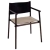 emu 728 Aluminum Terramare Armchair w/ Fabric Seat & Leather Back - Outdoor / Indoor 