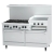 Garland US Range X60-6R24RS 60“ Gas Restaurant Range w/ 6 Open Burners, 24“ Griddle/Broiler, Standard Oven, Cabinet