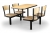 JustChair CLUS-IS-4S-WB Indoor Cluster Seating Unit