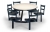JustChair CLUS-RD48-6S-MB Indoor Cluster Seating Unit
