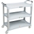 Lakeside 2510 Gray Stain-Resistant Plastic Three Shelf Utility Cart, 500 lb. Capacity