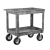 Lakeside 2523P Gray Plastic Deep Well Two Shelf Utility Cart with Pneumatic Casters 