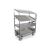Lakeside B592 Stainless Steel Soiled Dish Breakdown Cart with 2 Flat Shelves, 2 Angled Shelves 