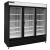 Maxximum MXM3-72RBHC 81“ 3 Section Black Refrigerated Glass Door Merchandiser