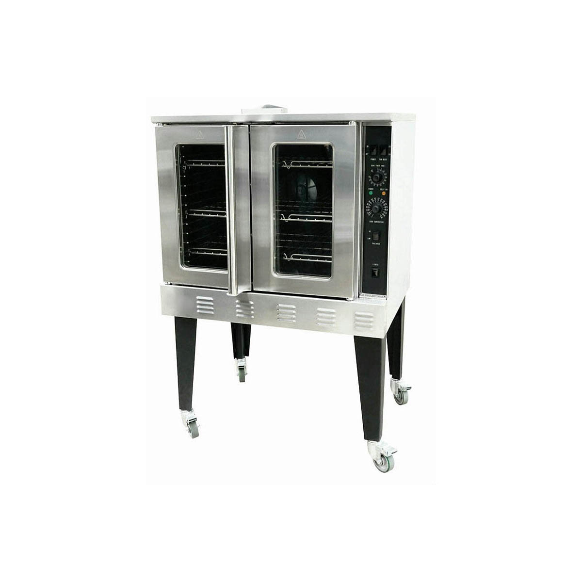 Serv-Ware SGCO-1 Single Deck Full Size Gas Convection Oven with Solid State Controls