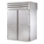 True STA2HRT-2S-2S Roll-Thru Two Section Solid Swing Door Heated Cabinet, Stainless Steel 