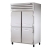 True STR2HRT-2S-2S Roll-Thru Two-Section Solid Swing Door Heated Cabinet, Stainless Steel