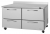 Turbo Air PWR-60-D4-N 60“ Two-Section Worktop Refrigerator w/ 4 Drawers, 15.5 cu. ft.