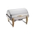 Winco 101A Virtuoso Series Full-Size Stackable Rectangular Chafer w/ 8 Qt., Roll-Top Cover