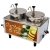 Winco 51074H Countertop Hot Fudge/Caramel Topping Warmer w/ (2) 7-Quart Wells, 2 Pumps 