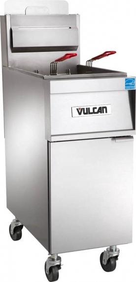 Vulcan 1TR45A 45-50 lb. High Efficiency PowerFry3™ Freestanding Gas Fryer, 15-1/2