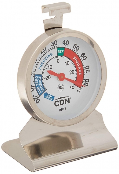 CDN RFT1 ProAccurate Heavy Duty Refrigerator Freezer Thermometer,Stand/Hang