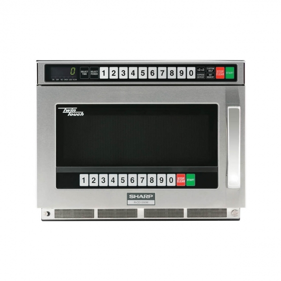 Sharp R-CD1200M 1200W TwinTouch™ Commercial Microwave Oven,Stainless Steel Door - Open box