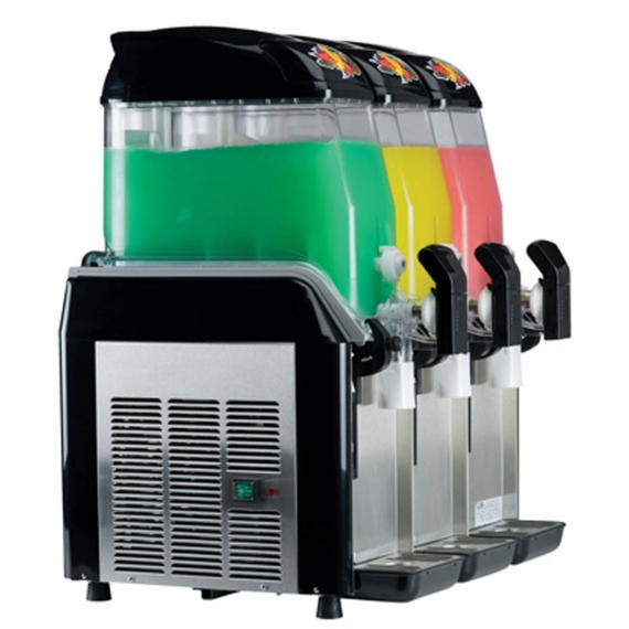 Alfa International AFCM-3 Elmeco Cold/Frozen Beverage Dispenser, Triple 3.2 Gallon Bowl