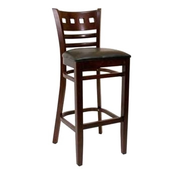 ATS Furniture 563-BS Bar Stool with Ladder Back and Upholstered Seat